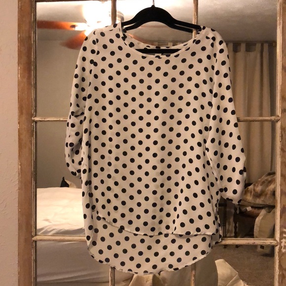 Forever 21 Tops - Black and white polka dot blouse / top Forever 21 Tops - Black and white polka dot blouse / top